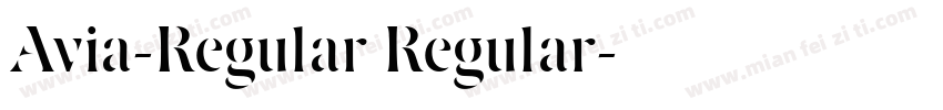 Avia-Regular Regular字体转换